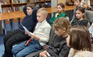 Odwiedziny dzieci z klas II c i II d z Publicznej Szkoły Podstawowej w Myszyńcu