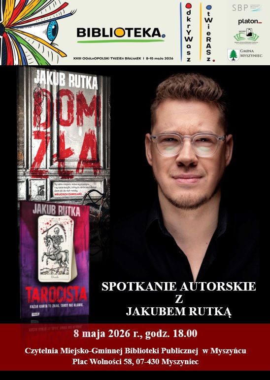 Plakat - Spotkanie autorskie z Jakubem Rutką