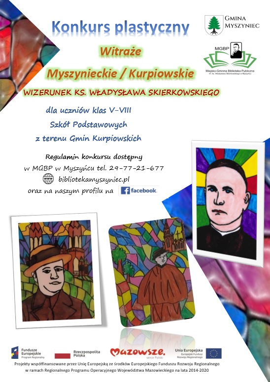 Plakat konkursowy Witraże Myszynieckie/Kurpiowskie 2026