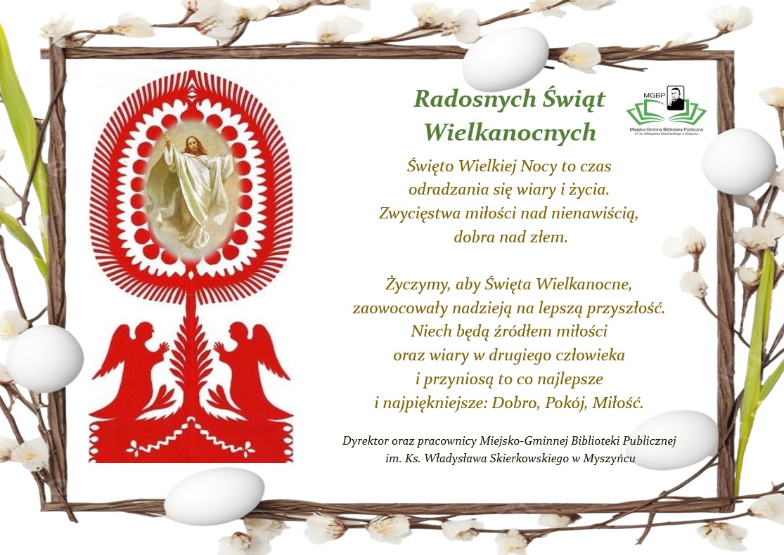 Życzymy, aby Święta Wielkanocne, zaowocowały nadzieją na lepszą przyszłość. Niech będą źródłem miłości oraz wiary w drugiego człowieka i przyniosą to co najlepsze i najpiękniejsze: Dobro, Pokój, Miłość.